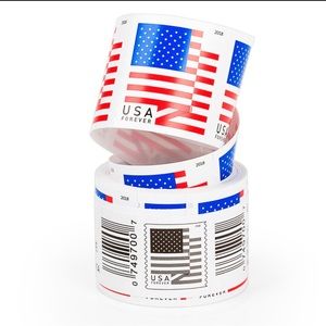 Forever Stamps Roll 100 Stamps Forever U.S. Flag Postage Stamps